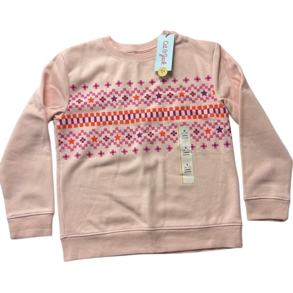 Cat & Jack Peach Color Sweater Size S (6-7) - New